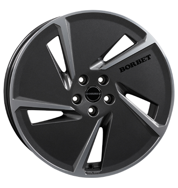 BORBET AE 7,5x20" 5x114,3 ET50 72,5 mistral anthracite pol. ExaPeel 